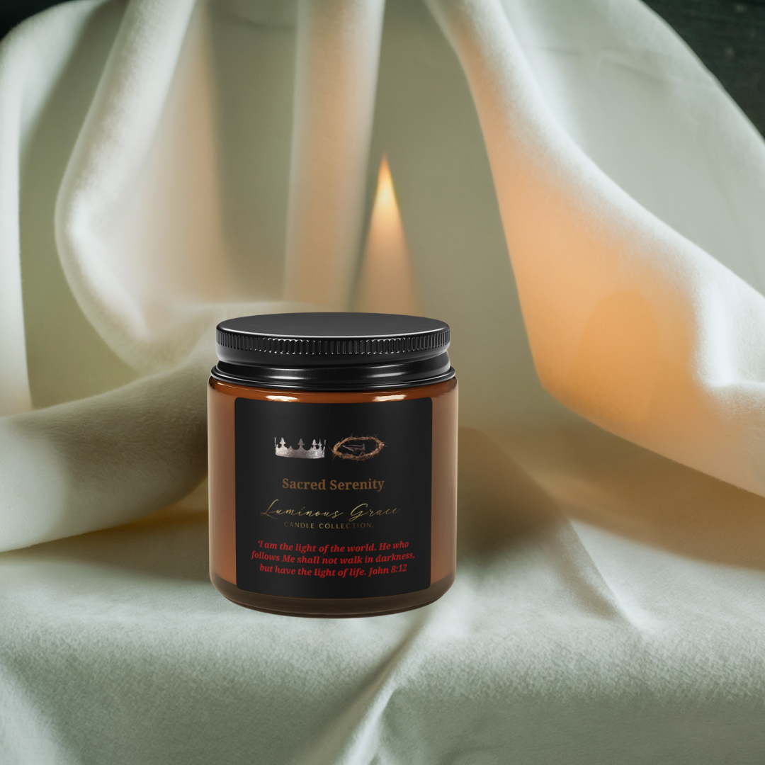 Sacred Serenity Candle – Luminous Grace Candle Collection – Redeemed ...